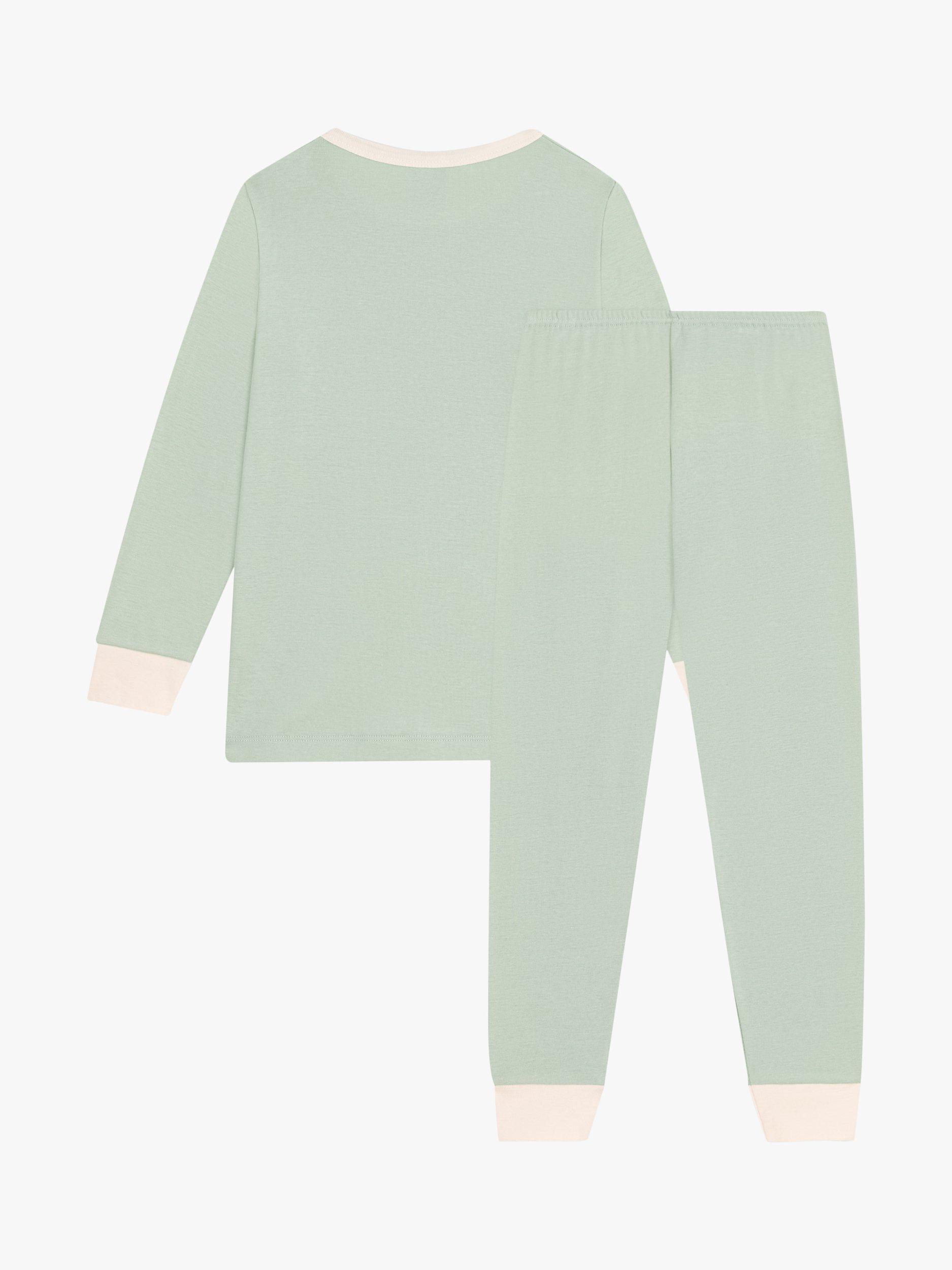 Product image 4 of 7, which shows Petit Bateau Kids' Logo Heart Pyjamas, Herbier, 2Y