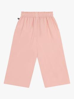 Petit Bateau Kids' Twill Drawstring Wide Leg Trousers, Saline - view 2, Saline