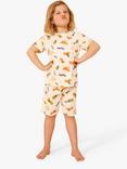 Petit Bateau Kids' Abstract Print Shorts Pyjamas, Avalanche/Multi