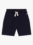 Petit Bateau Kids' Cotton Pocket Drawstring Shorts, Smoke