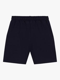Petit Bateau Kids' Cotton Pocket Drawstring Shorts, Smoke - view 2, Smoke