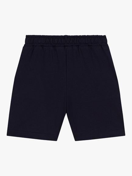 Petit Bateau Kids' Cotton Pocket Drawstring Shorts, Smoke - view 2, Smoke
