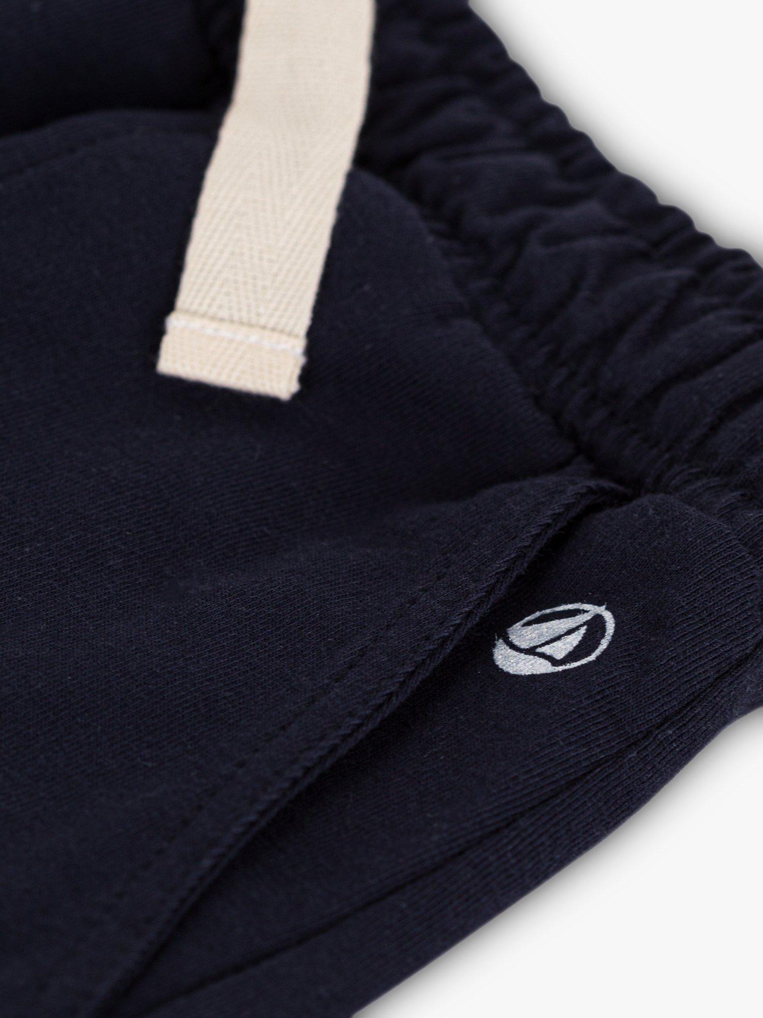 Product image 3 of 3, which shows Petit Bateau Kids' Cotton Pocket Drawstring Shorts, Smoke, 3Y