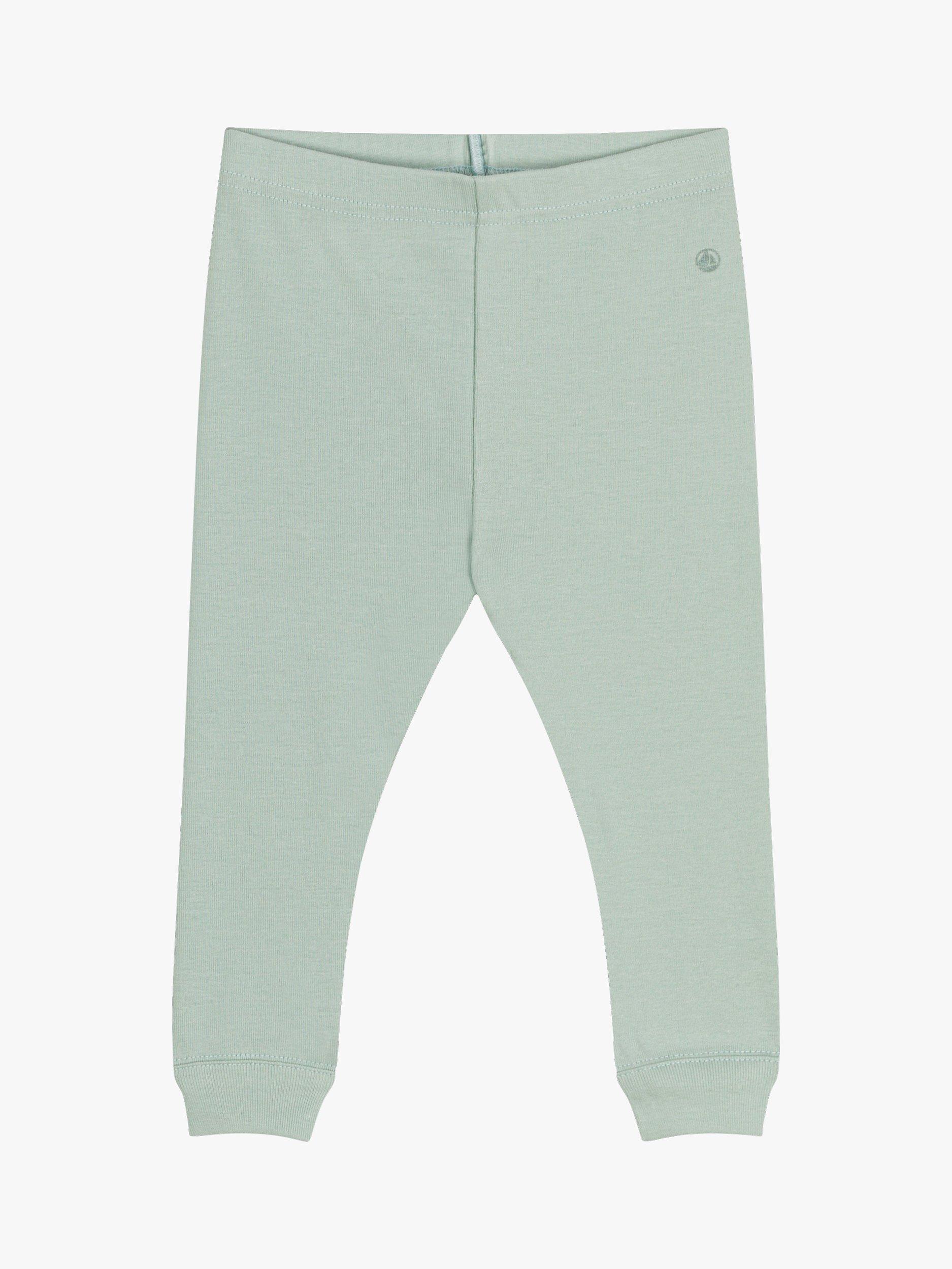 Product image 1 of 3, which shows Petit Bateau Baby Ribbed Leggings, Herbier, 6 months