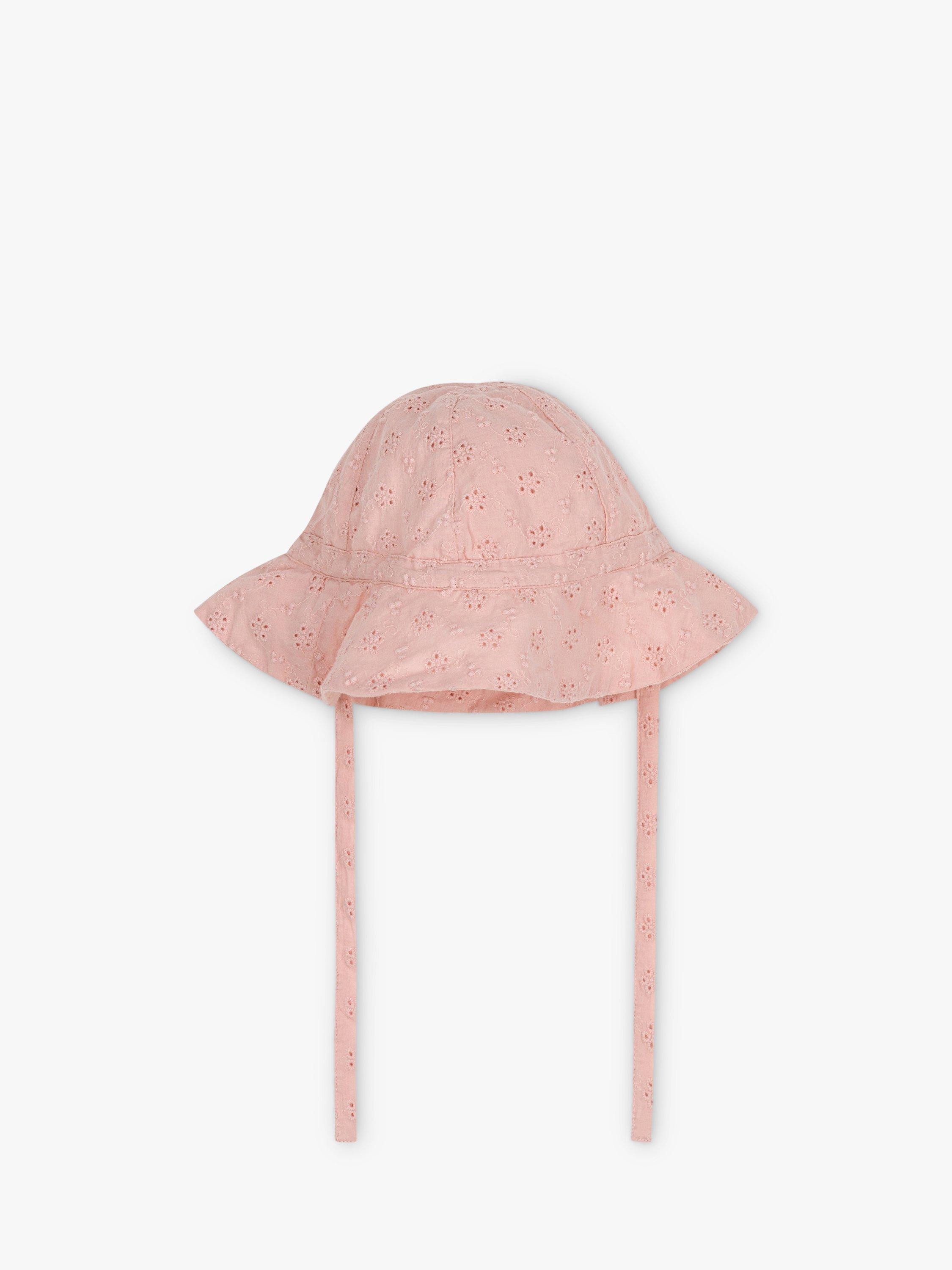 Product image 1 of 2, which shows Petit Bateau Baby Broderie Bucket Hat, Saline, 3-6 months
