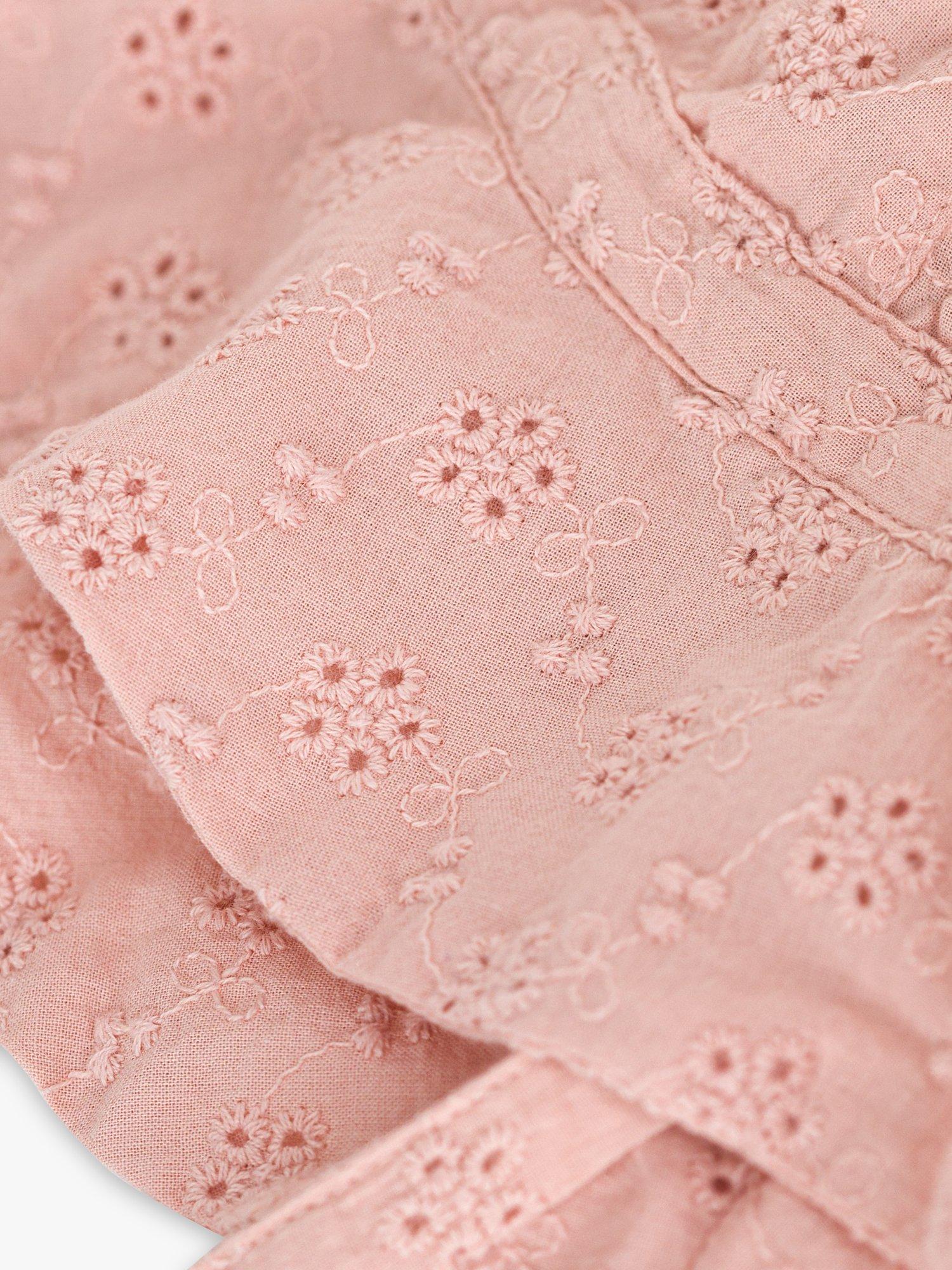 Product image 2 of 2, which shows Petit Bateau Baby Broderie Bucket Hat, Saline, 3-6 months