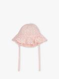 Petit Bateau Baby Floral Print Cotton Gauze Sun Hat