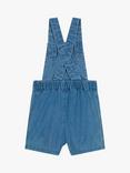 Petit Bateau Baby Denim Dungaree Shorts, Denim Clair