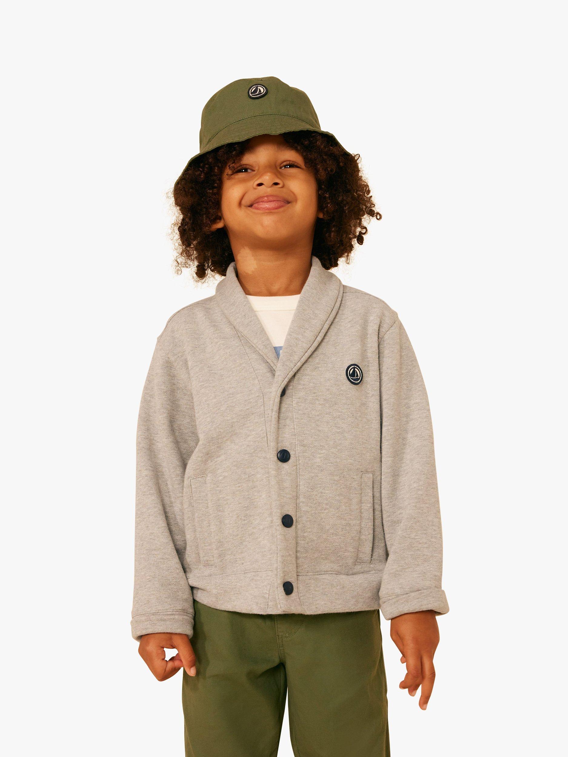 Product image 3 of 5, which shows Petit Bateau Kids' Logo Solid Bucket Hat, Croco, 6-8 years