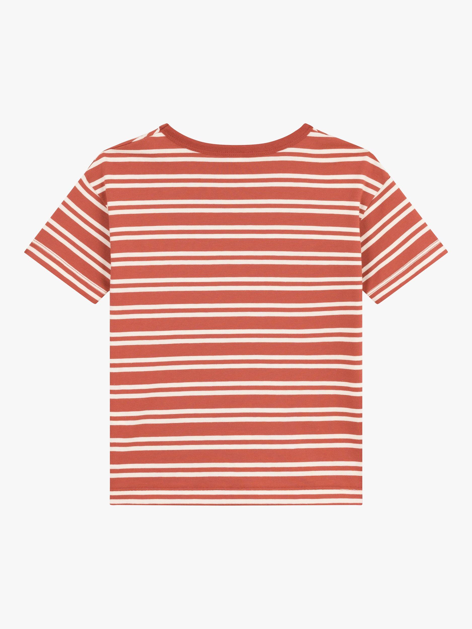 Product image 2 of 3, which shows Petit Bateau Kids' Stripe T-Shirt, Fameux/Avalanche, 3 years