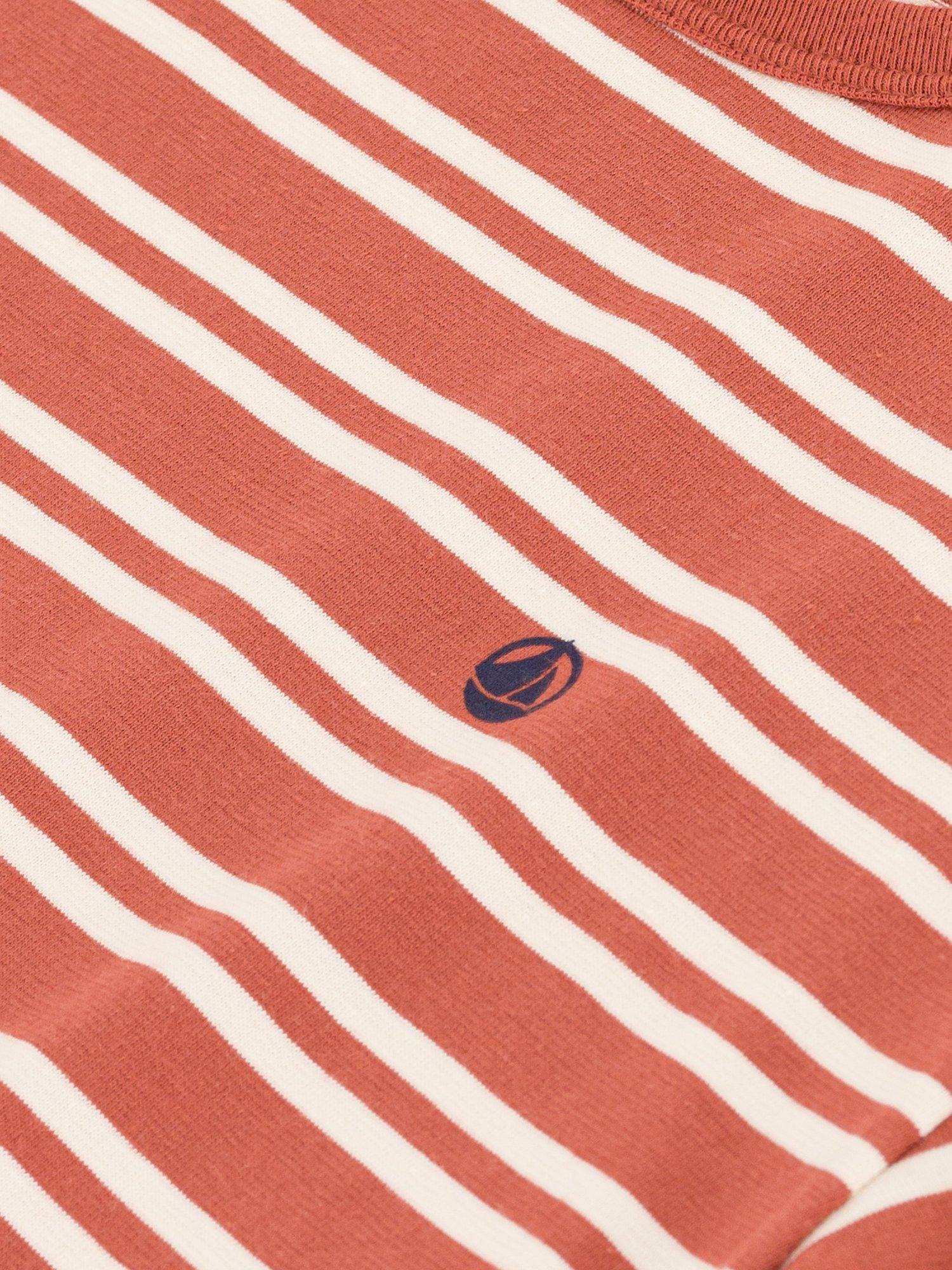 Product image 3 of 3, which shows Petit Bateau Kids' Stripe T-Shirt, Fameux/Avalanche, 3 years