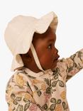 Petit Bateau Baby Textured Floppy Hat, Marshmallow