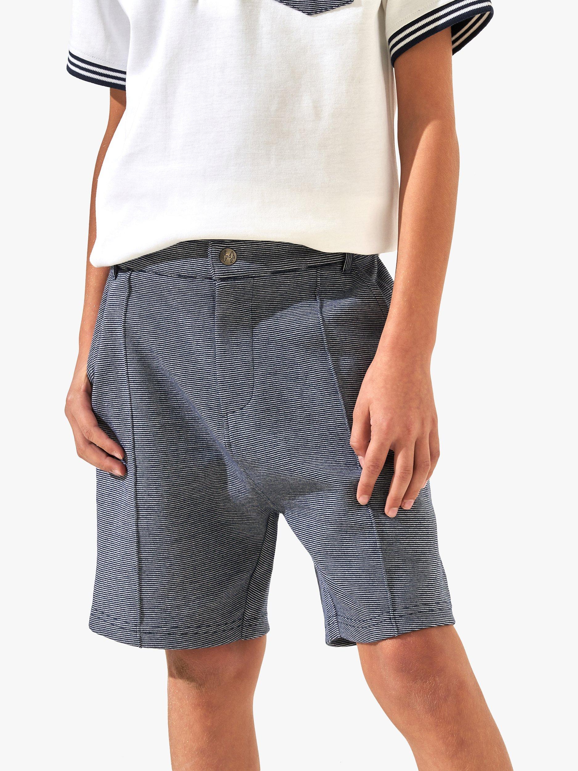 Product image 1 of 6, which shows Angel & Rocket Kids' Dawsom Textured Smart Shorts, Navy, 3Y