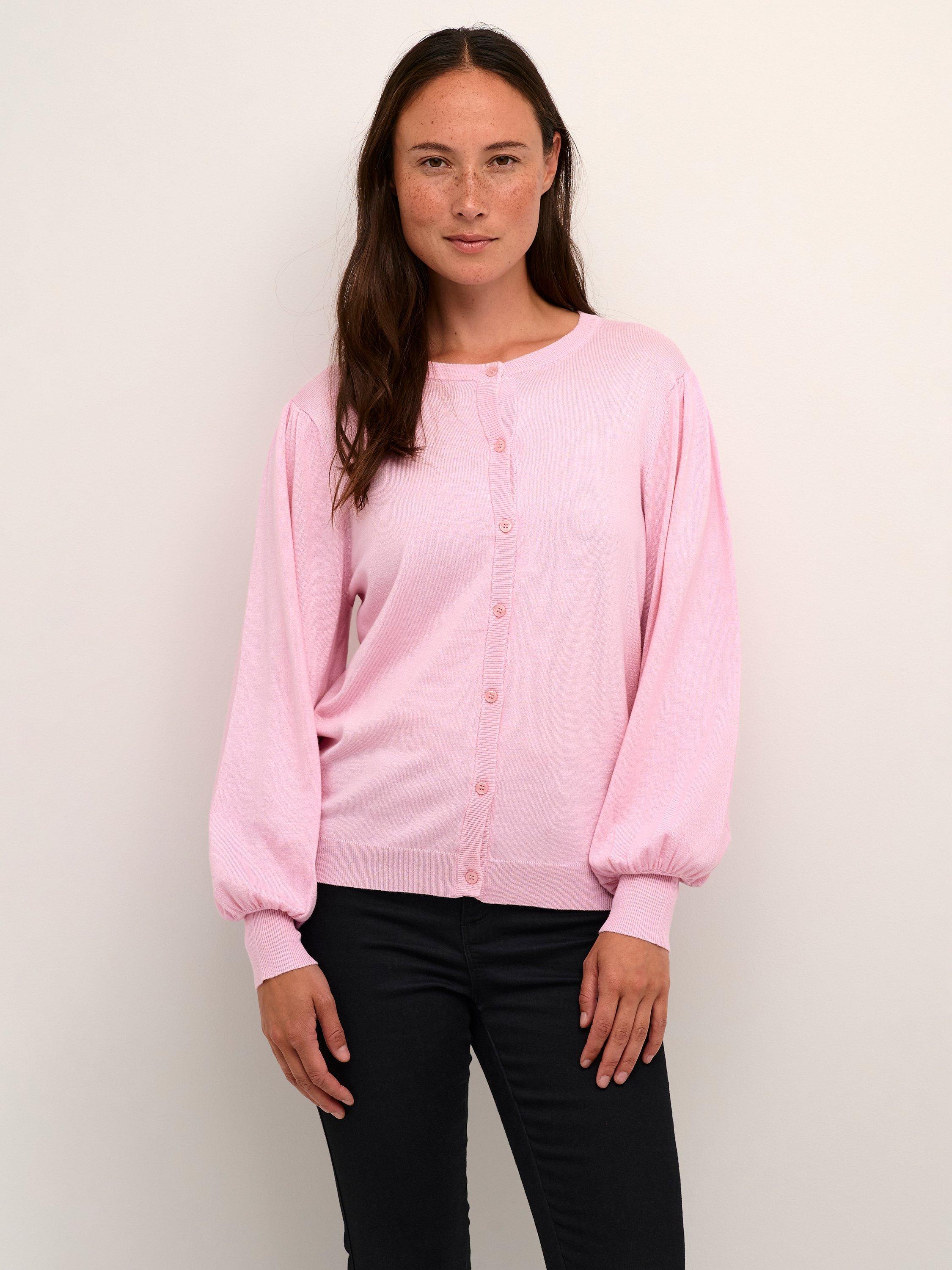 KAFFE Lizza Cardigan, Pink Mist, L