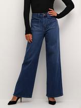 Jean Bootcut (pattes D’éléphant) Mango Martina Taille 31 - Délavé Bleu Foncé, Longueur Jambe 33, Occasion Très Bon état