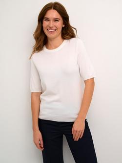 KAFFE Lizza Round Neck Jumper, Chalk