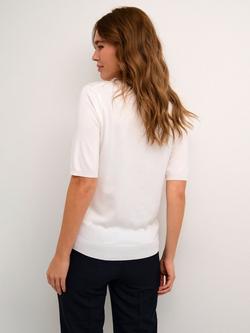 KAFFE Lizza Round Neck Jumper - view 2, Chalk