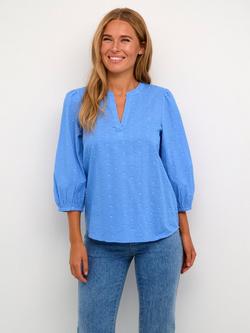 KAFFE Jollia Cotton Blouse, Ultramarine