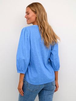 KAFFE Jollia Cotton Blouse - view 2, Ultramarine
