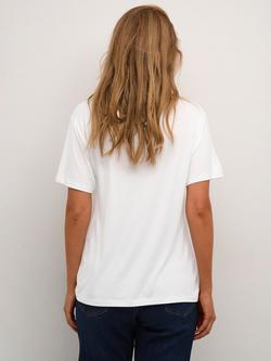 KAFFE Frida V-Neck T-Shirt - view 2, Chalk