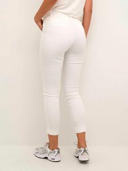 KAFFE Lea 7/8 Skinny Chino Trousers, Chalk - view 2, Chalk
