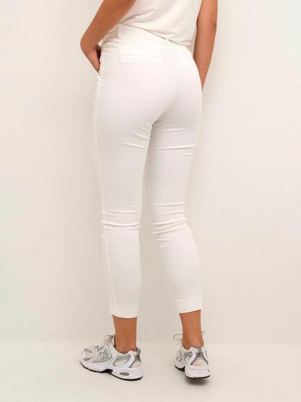 KAFFE Lea 7/8 Skinny Chino Trousers, Chalk - view 2, Chalk