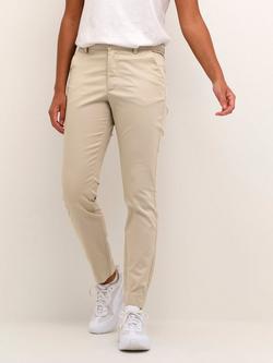 KAFFE Lea 7/8 Chino Trousers, Feather Gray, Feather Gray