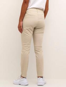 KAFFE Lea 7/8 Chino Trousers, Feather Gray - view 2, Feather Gray