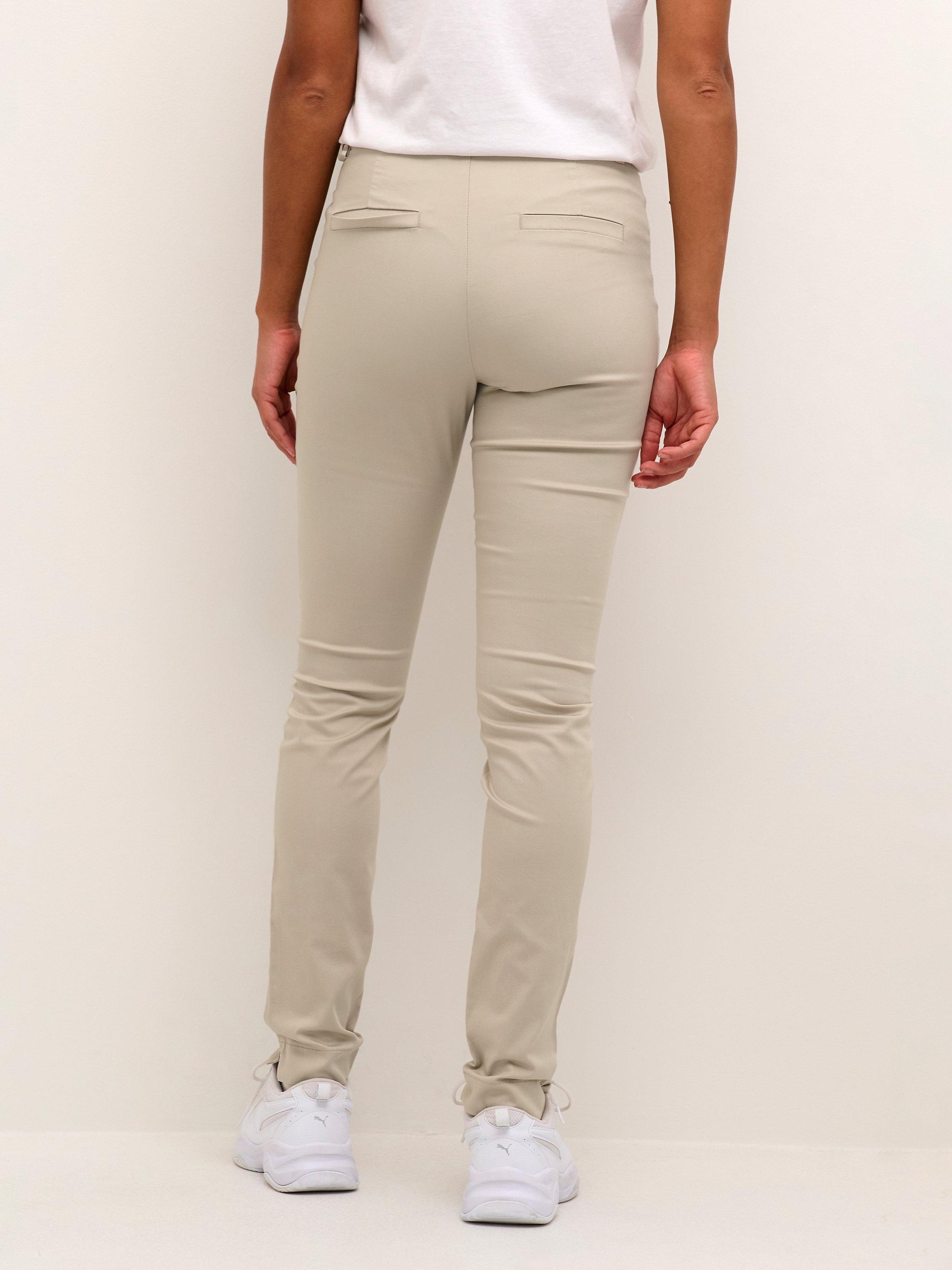 Product image 2 of 6, which shows KAFFE Lea Rivet Trousers, Feather Gray, 8