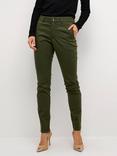 KAFFE Lea Rivet Trousers, Forest Night