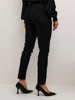 KAFFE Lea Rivet Trousers - view 2, Black Deep