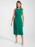 Hobbs Petite Maura Knee Length Dress, Malachite Green