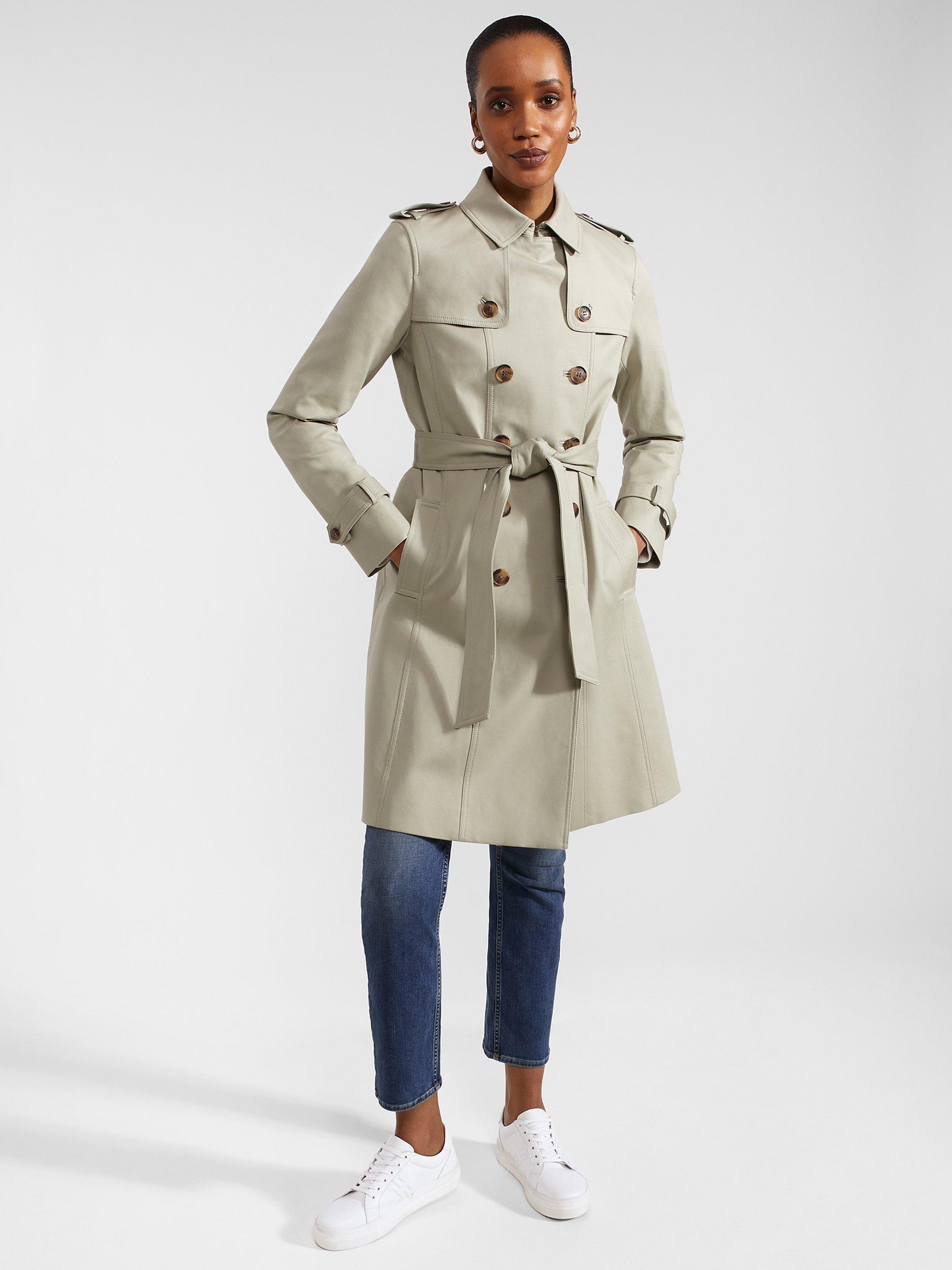 Hobbs Petite Saskia Trench Coat Sage Green 16