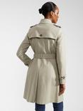 Hobbs Petite Saskia Trench Coat, Sage Green