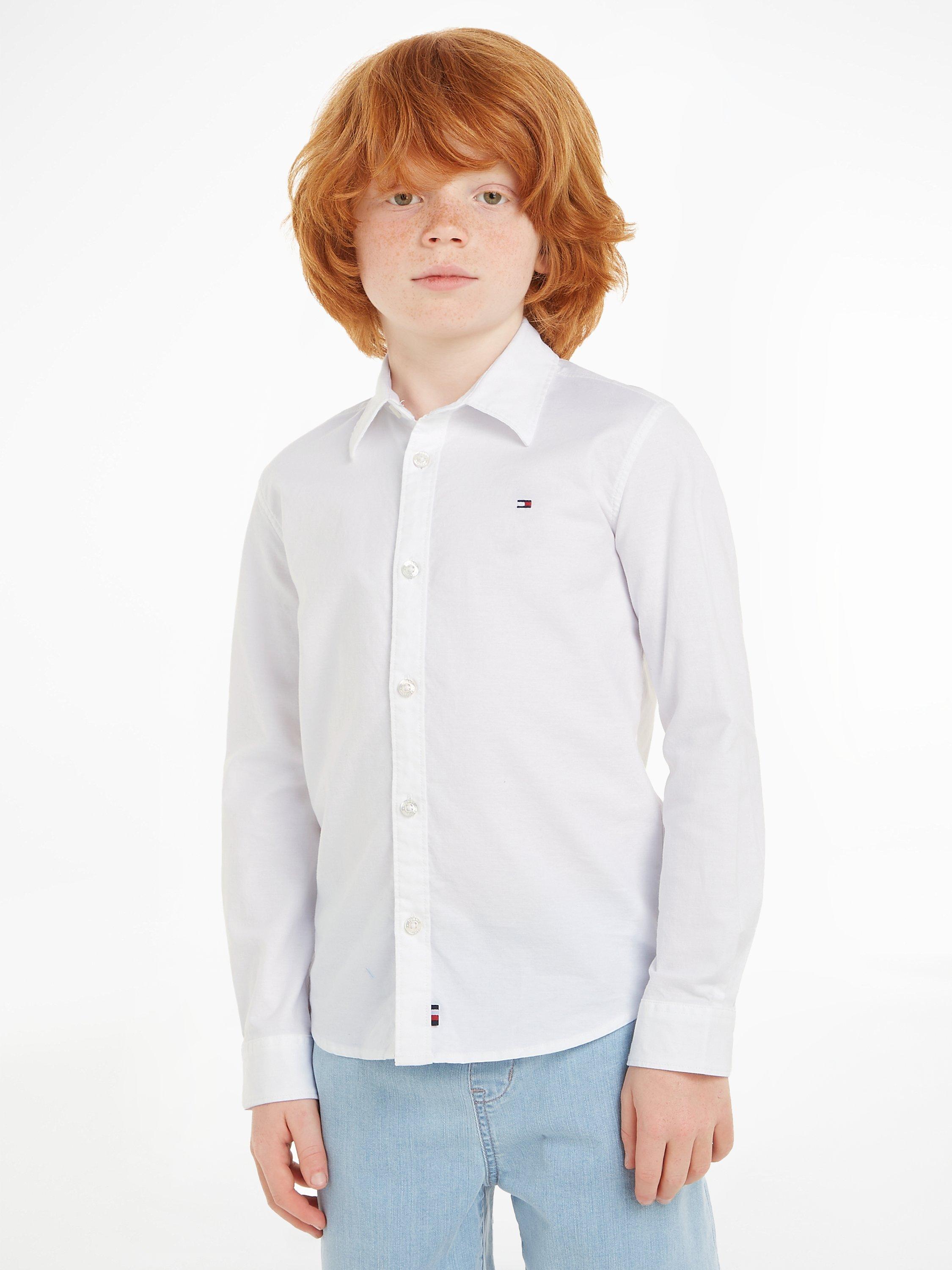 Tommy Hilfiger Kids' Flag Oxford Shirt, White