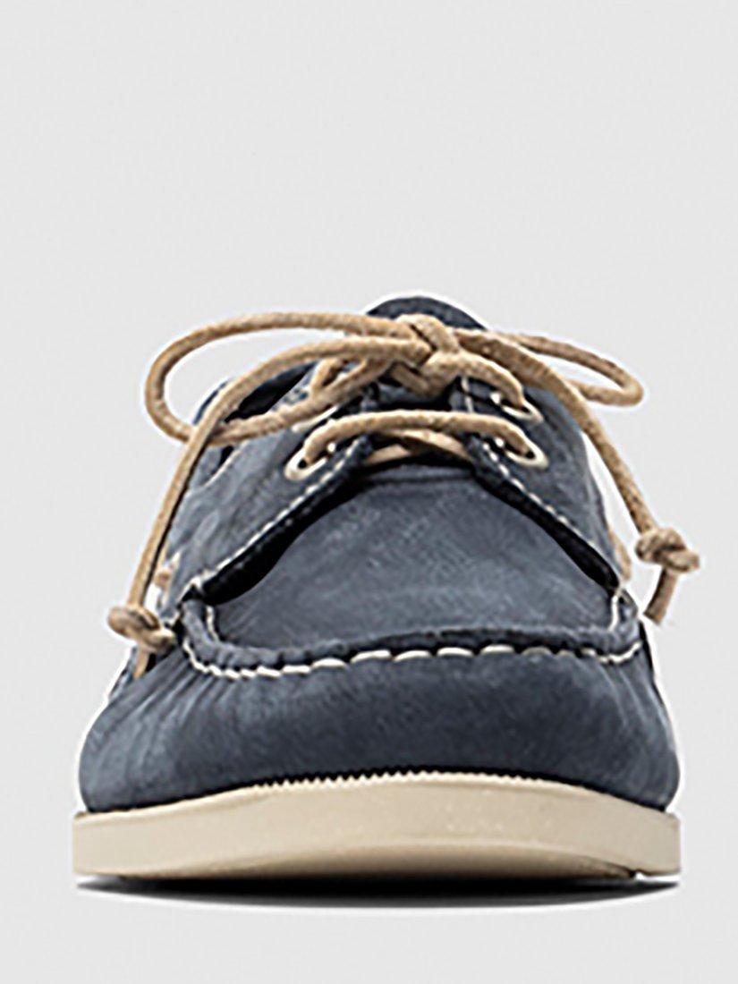 Product image 4 of 6, which shows Rodd & Gunn Viaduct Leather Boat Shoes, Denim, 7