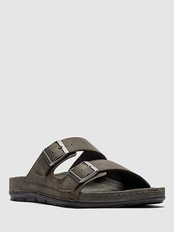 Rodd & Gunn Raglan Leather Slider Sandals - view 2, Charcoal