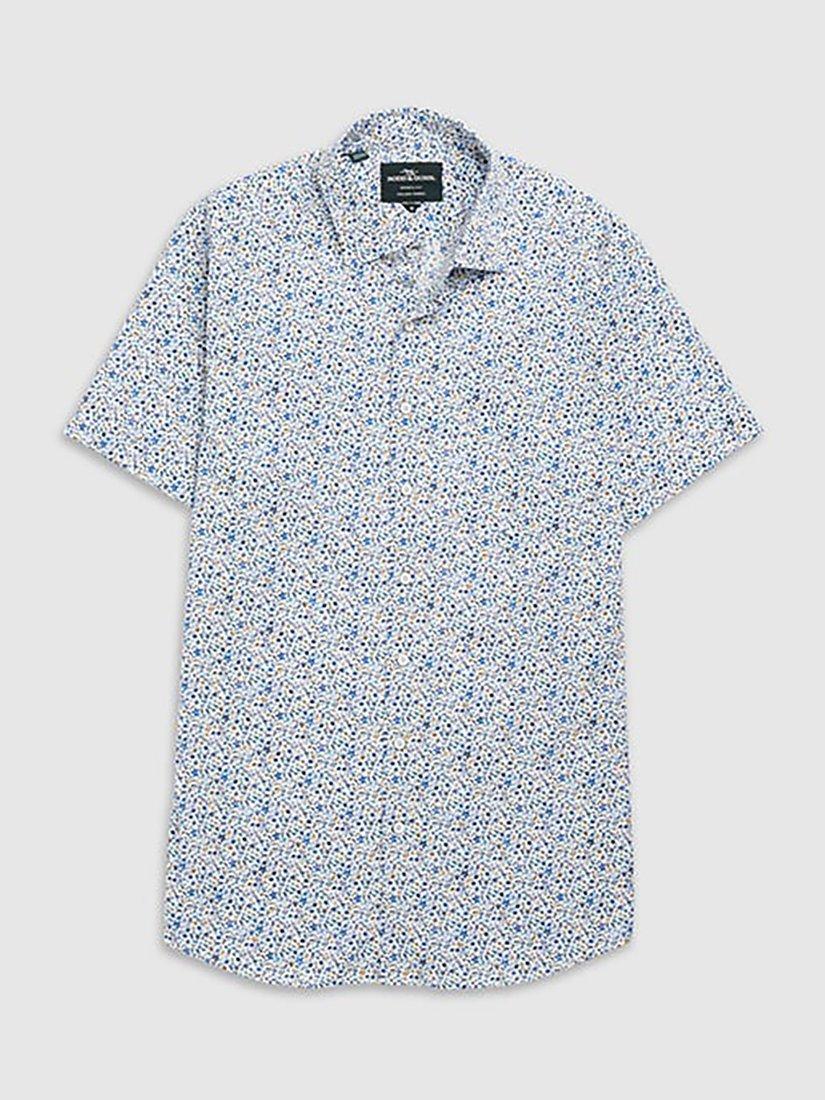 Product image 4 of 4, which shows Rodd & Gunn Gale Street Cotton Slim Fit Short Sleeve Shirt, Snow, XS