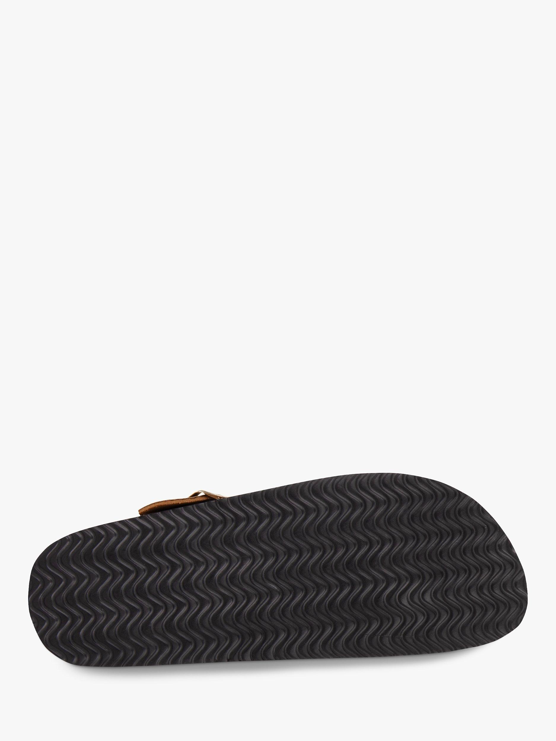 Product image 4 of 6, which shows totes Buckle Toe Post Sandals, Tan, 4