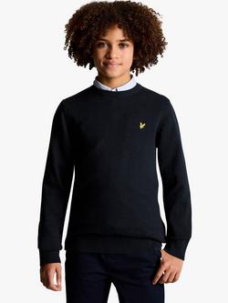 Lyle & Scott Kids' Crew Neck Jumper, Dark Navy