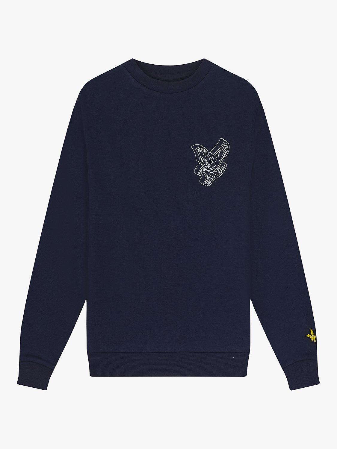 Lyle & Scott Kids' 3D Eagle Graphic Sweatshirt, Navy