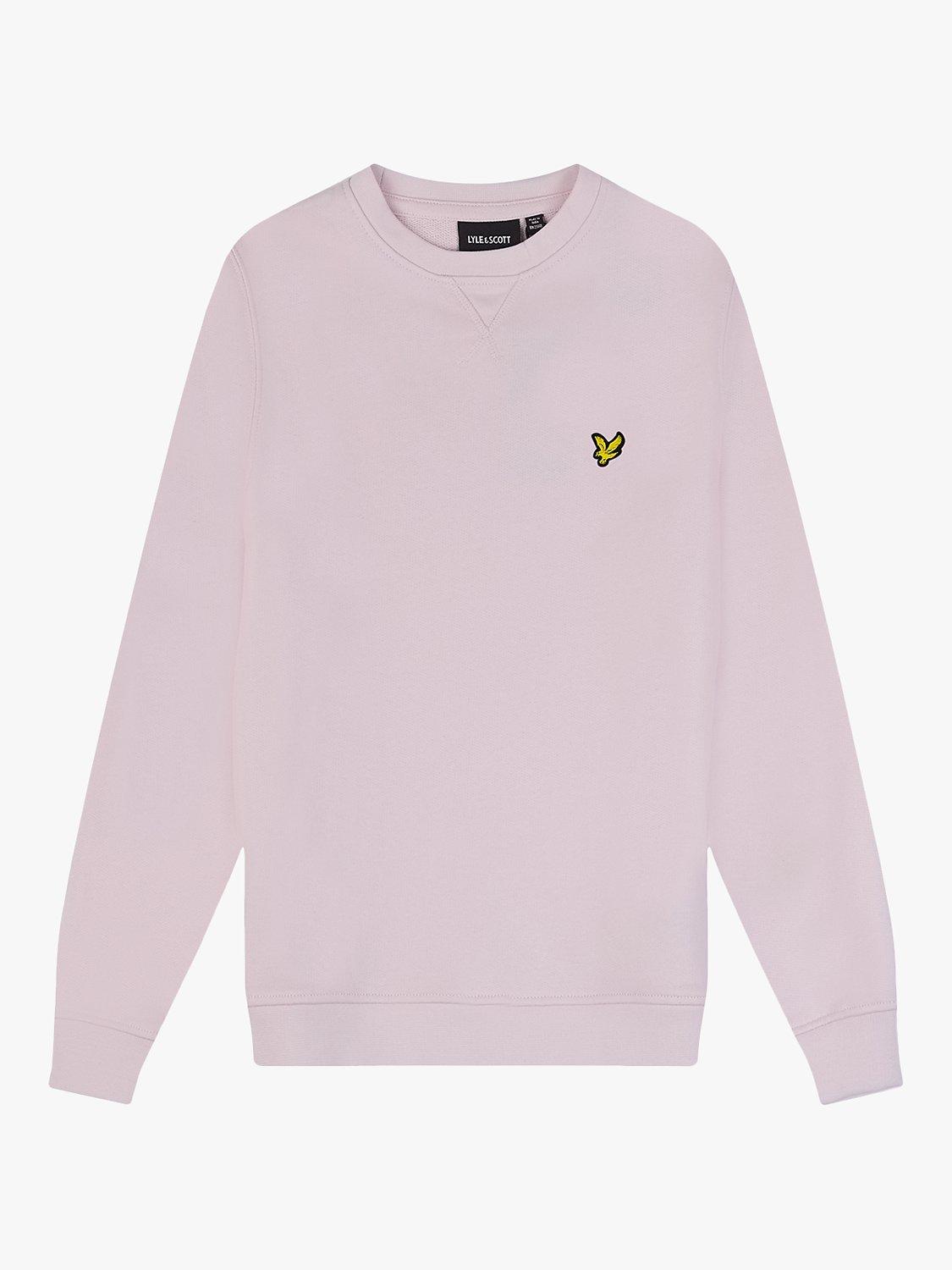 Product image 1 of 1, which shows Lyle & Scott Kids' Crew Neck Sweatshirt, Light Pink, 8-9 years