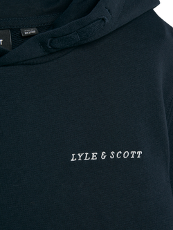 Lyle & Scott Kids' Script Embroidered Hoodie - view 2, Dark Navy