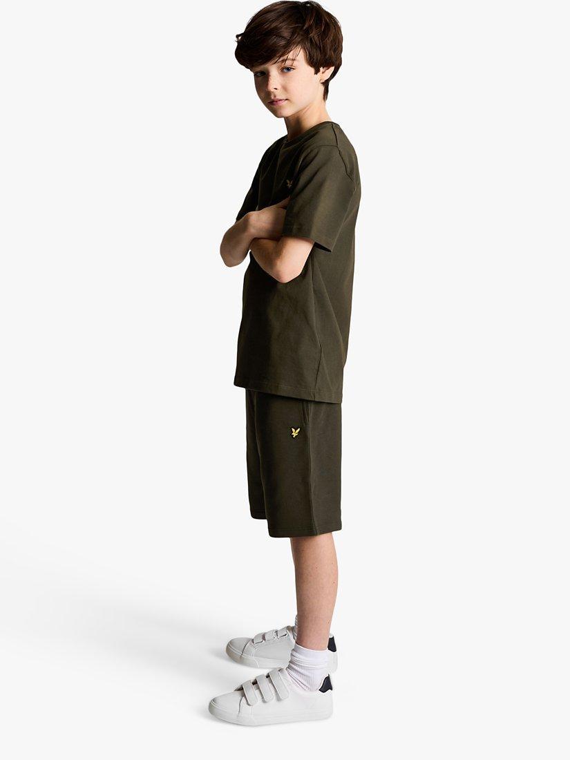 Product image 2 of 2, which shows Lyle & Scott Kids' Jogger Shorts, Olive, 3-4 years