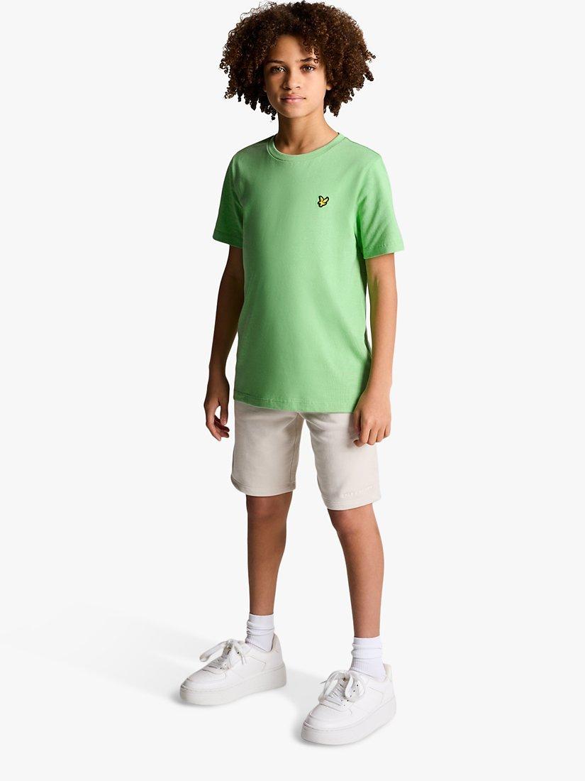 Product image 2 of 3, which shows Lyle & Scott Kids' Plain T-Shirt, Lawn Green, 3-4 years