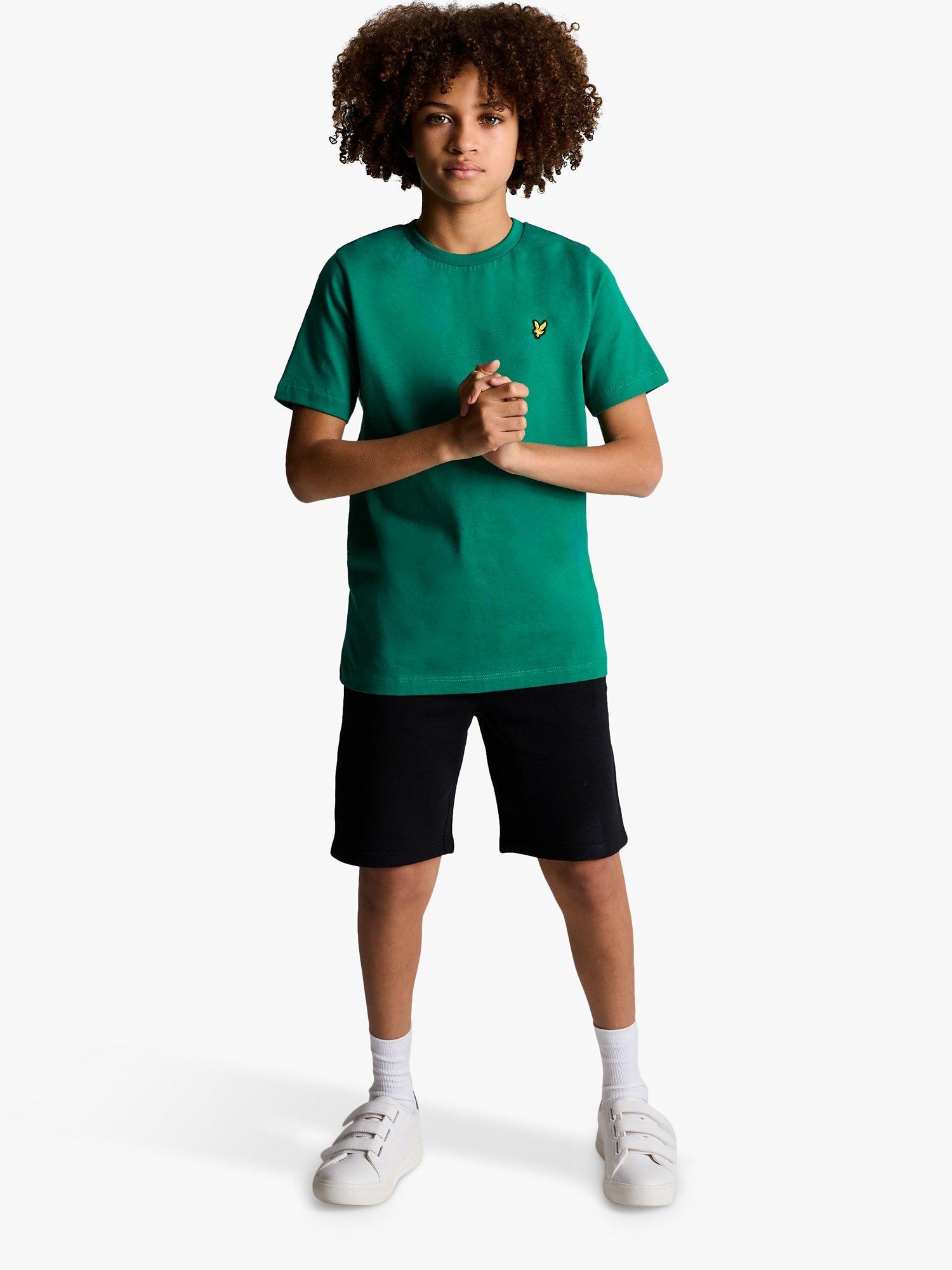 Product image 2 of 3, which shows Lyle & Scott Kids' Plain T-Shirt, Court Green, 3-4 years