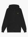 Lyle & Scott Kids' Zip Through Hoodie, Jet Black