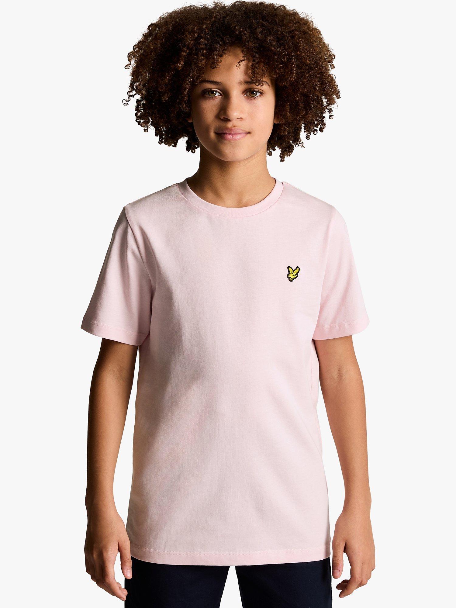 Product image 1 of 3, which shows Lyle & Scott Kids' Plain T-Shirt, Light Pink, 3-4 years