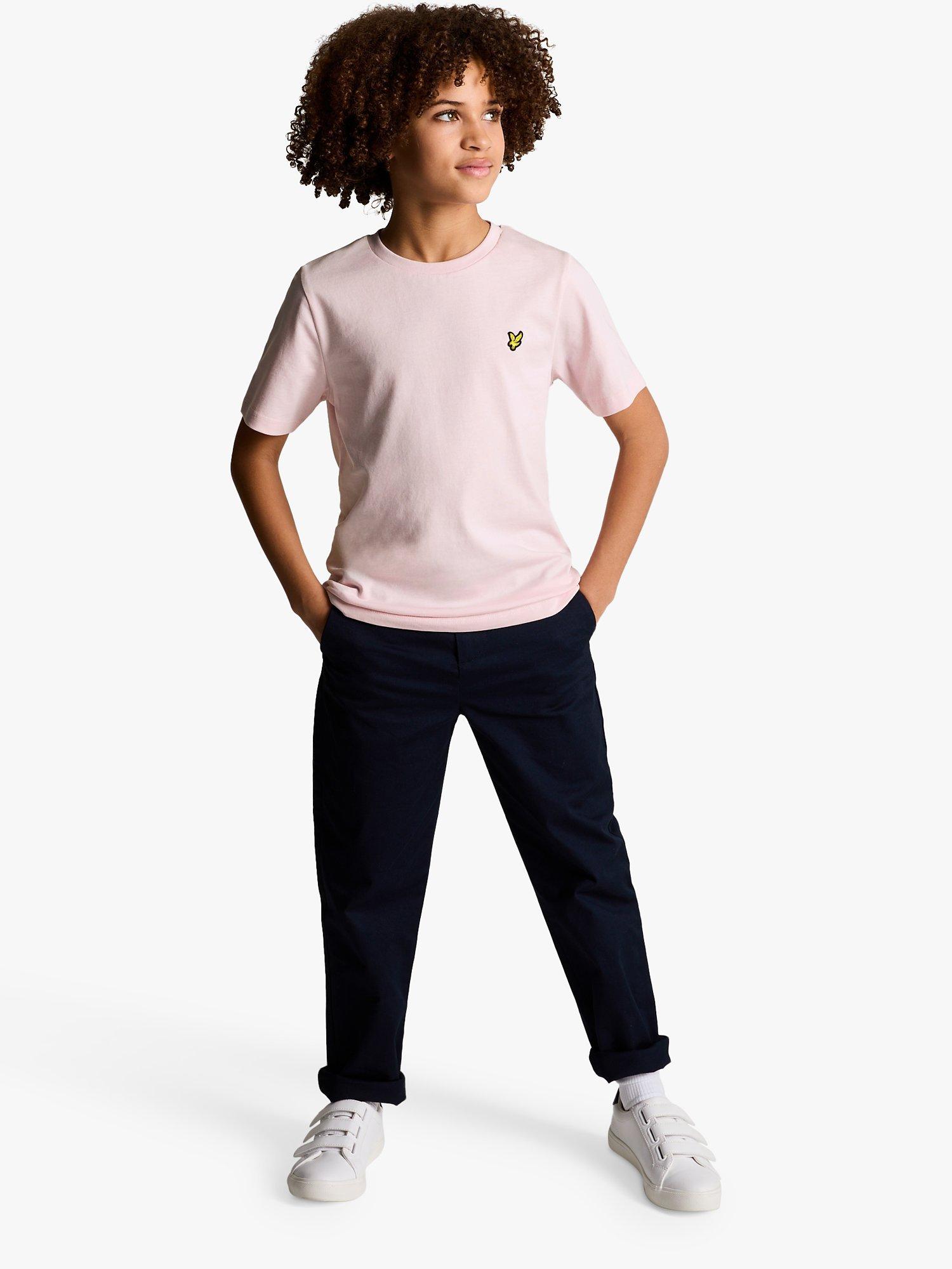 Product image 2 of 3, which shows Lyle & Scott Kids' Plain T-Shirt, Light Pink, 3-4 years