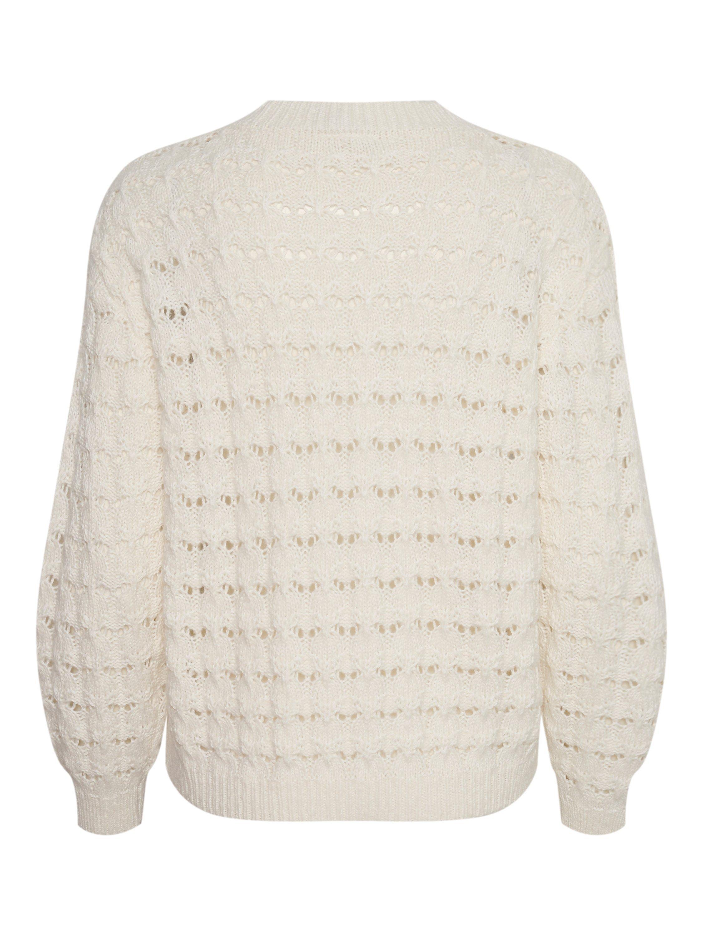 KAFFE Elena Knit Pullover Jumper, Chalk, XS